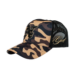 TAN WOODLAND CAMO TRUCKER